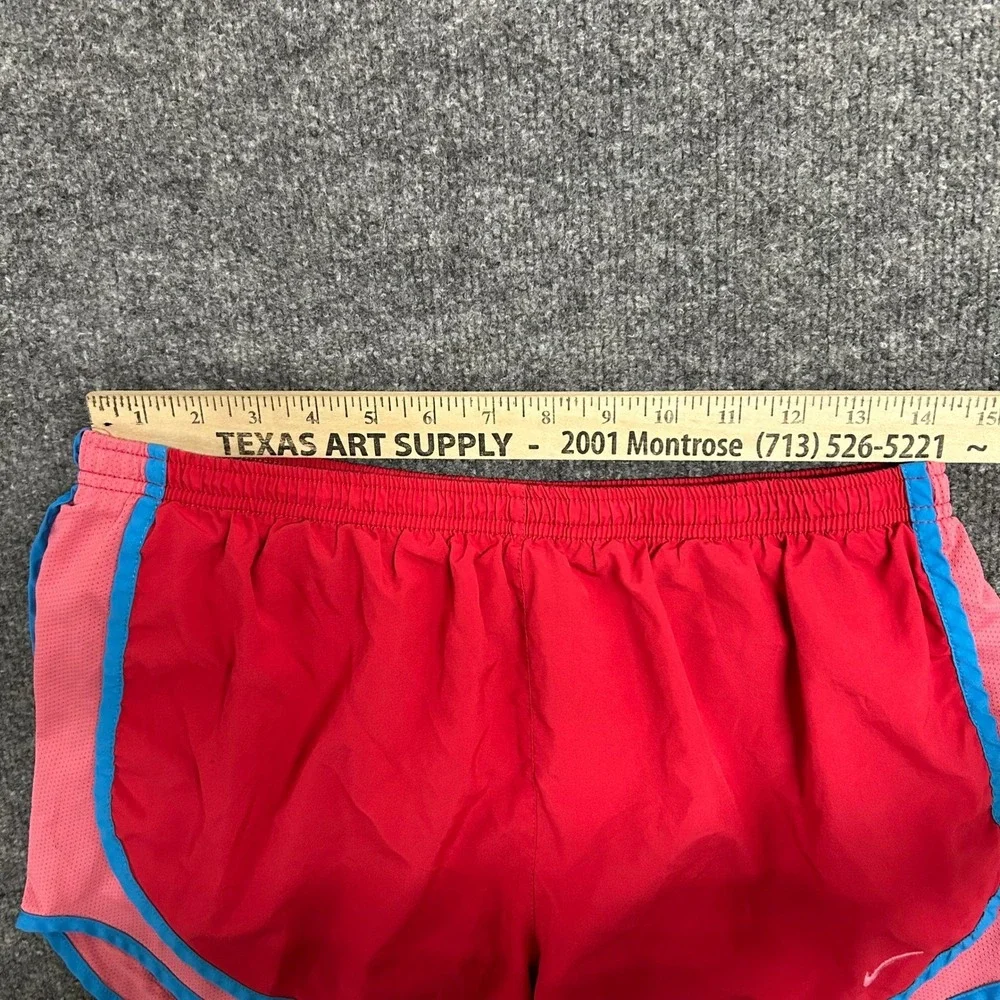 Nike Athletic Shorts Womens Size M Red Dri-Fit Running Mesh Trim Lightweight